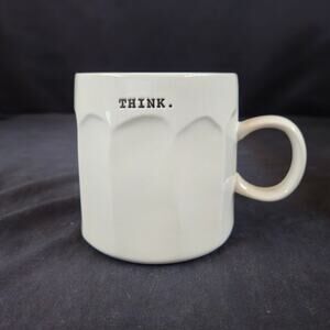 Rae‎ Dunn Artisan Collection Think Mug White Farmhouse